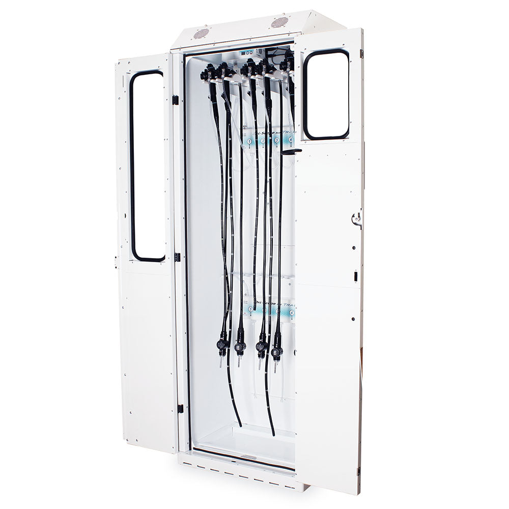 SureDry 10?Scope Tracking Cabinet loaded with scopes in drying chamber