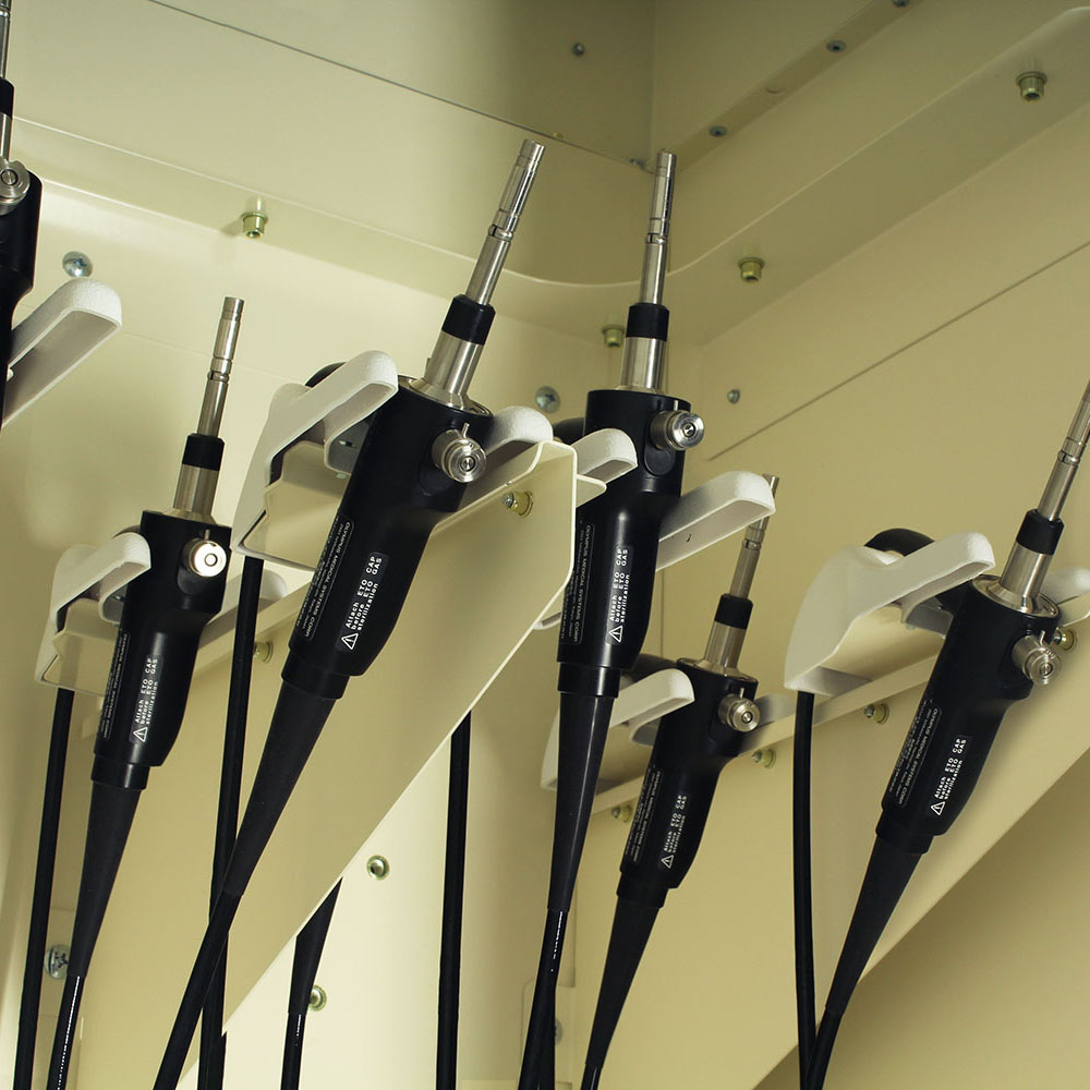Top fan system close-up of SureDry Cystoscope Cabinet