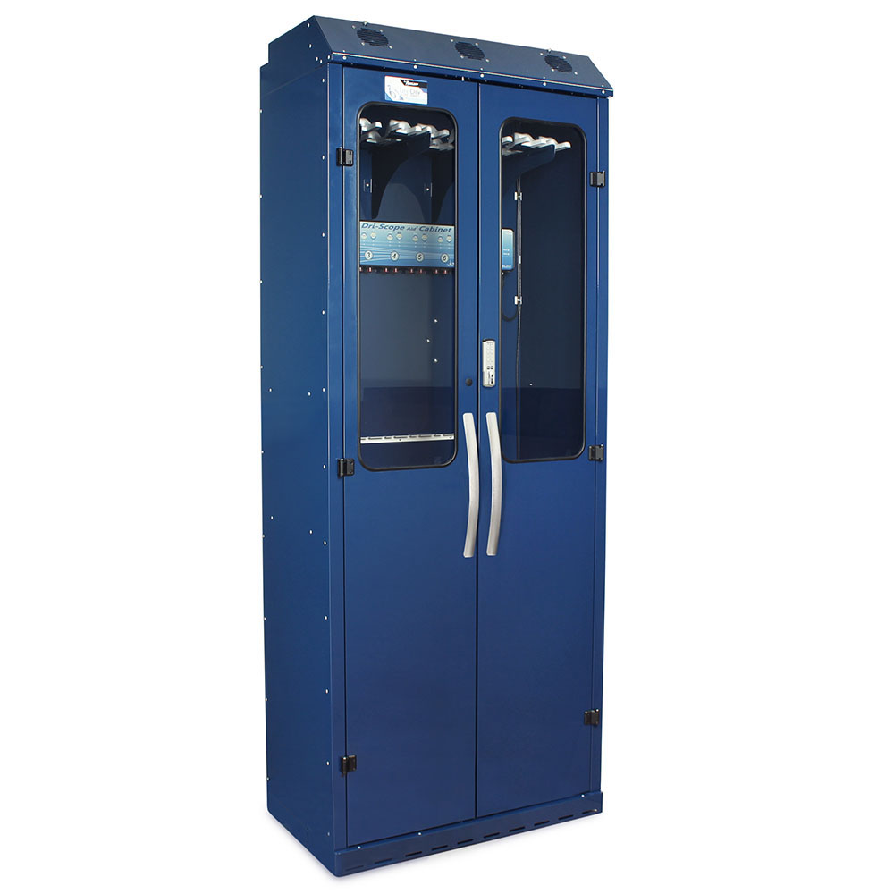 SureDry 14-scope cabinet with Dri-Scope Aid® navy angled front