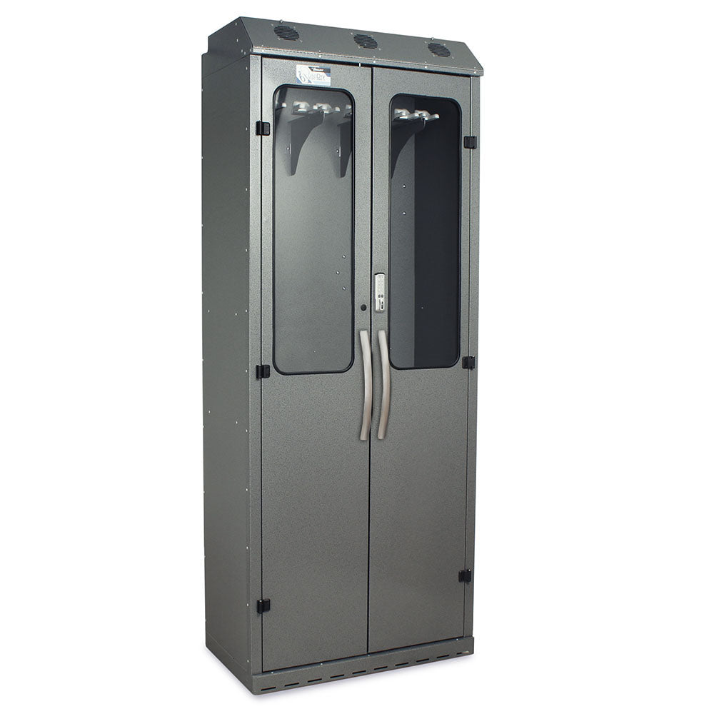 SureDry 14?Scope Drying Cabinet with E?Lock closed side view in high?temp gray finish