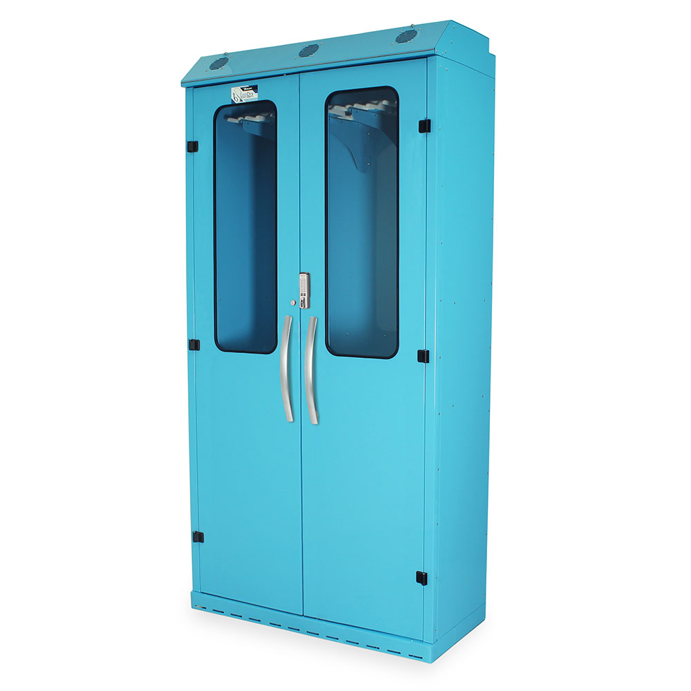 SureDry High Volume 16?Scope Drying Cabinet closed in light blue finish with E?Lock