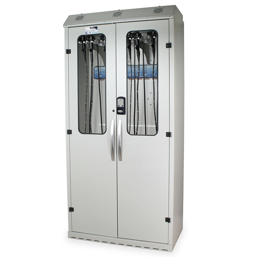 SureDry 16-Scope Endoscope Drying Cabinet – Quarter left closed view in sand color