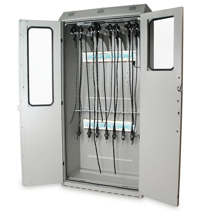 SureDry Smart Scope Cabinet loaded with scopes – high capacity drying system
