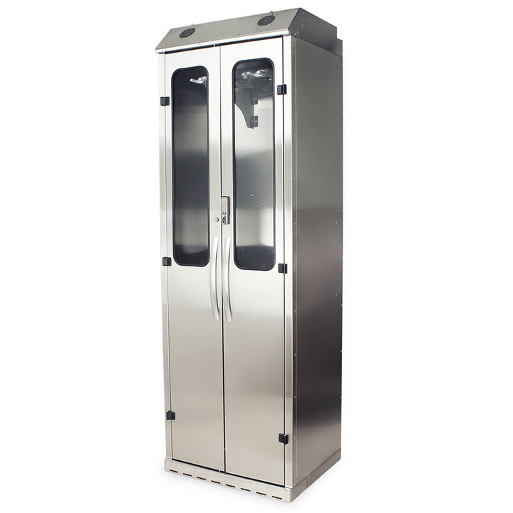 SureDry Stainless Steel 10-Scope Cabinet with E-Lock, left side closed view