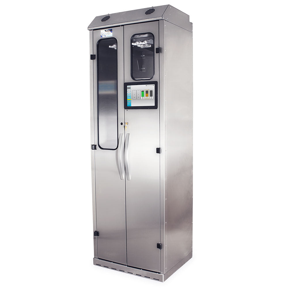 SureDry Stainless 10?Scope Cabinet with LED indicator lights, side view