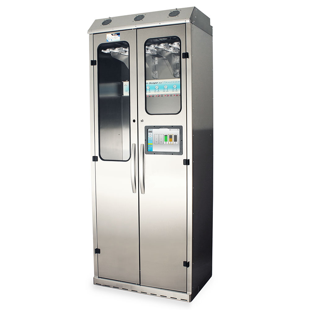 SureDry Stainless 14-Scope Cabinet with endoscope tracking system