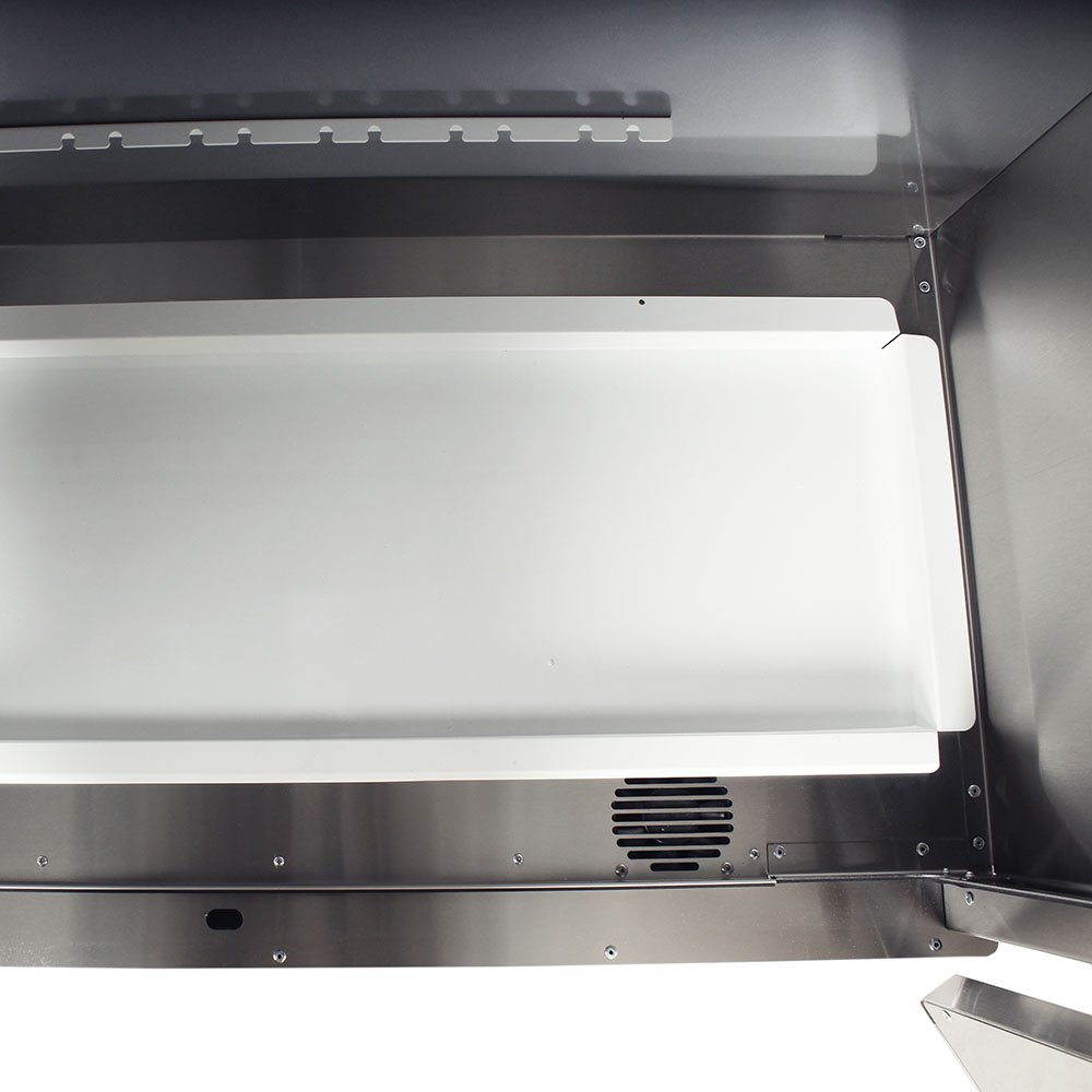 Close?up of removable drip tray on SureDry Stainless High Volume 16?Scope Cabinet