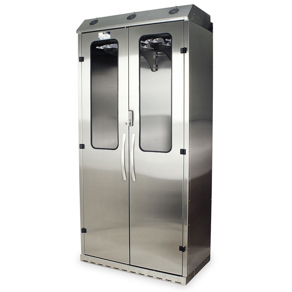 SureDry Stainless High Volume 16?Scope Cabinet with E?Lock, closed front view