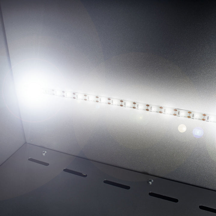 UV disinfection LED light installed in wall-mounted scope cabinet