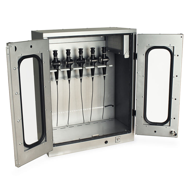 ENT scope drying cabinet wall mount right view open with scopes