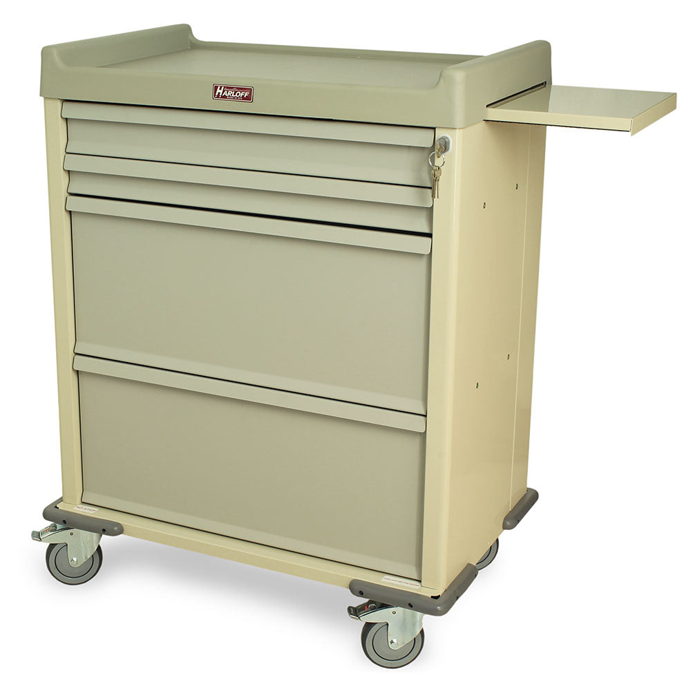 SL100DSPN Dispill med cart beige finish left side view