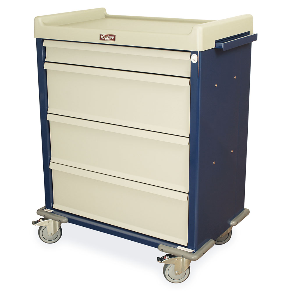 Medicine-On-Time® 270 Card Medication Cart navy front view