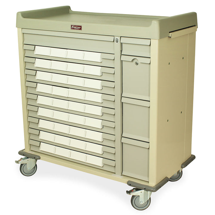 Harloff SL36BIN5 Standard Line Med Bin Cart in Beige Finish