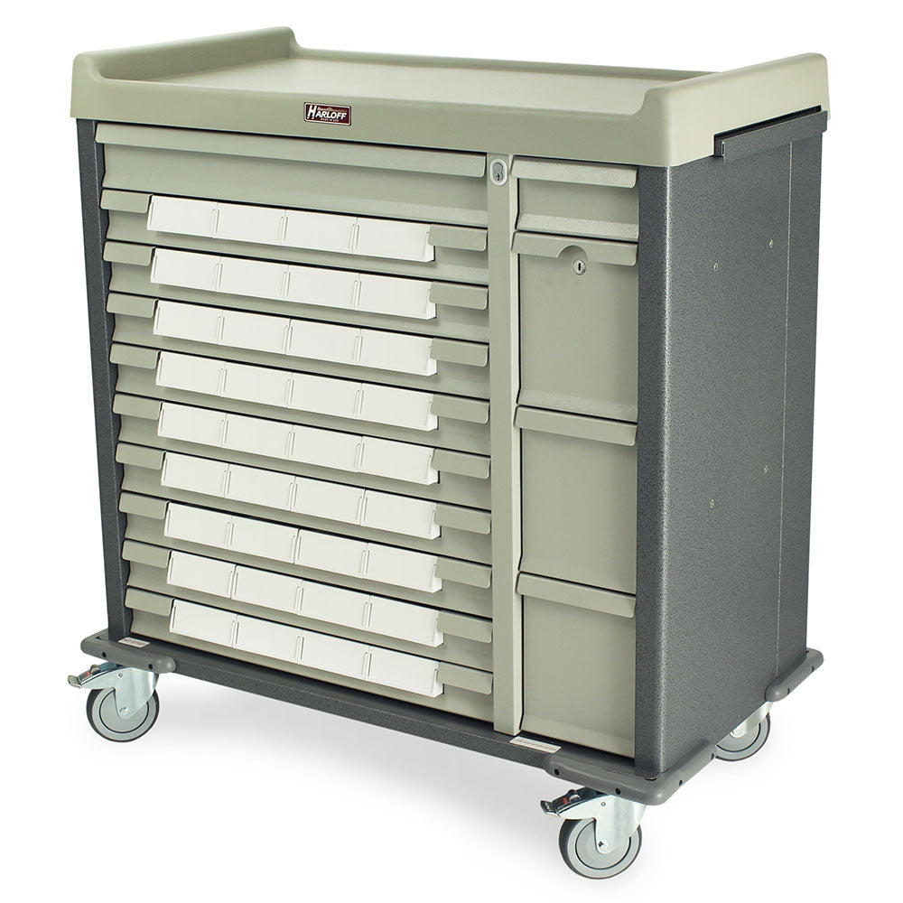 Harloff SL36BIN5 Standard Line Med Bin Cart in Hammer Tone Gray