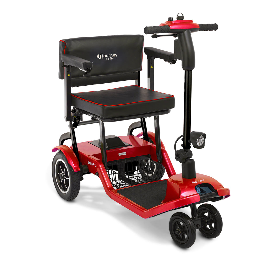 Journey So Lite folding power scooter red color