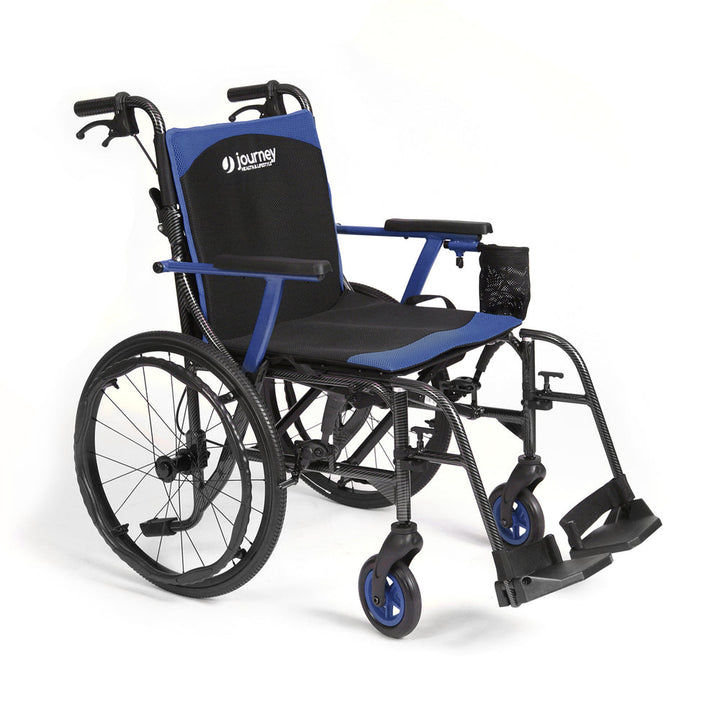 Journey So Lite C2 ultra lightweight wheelchair blue front view
