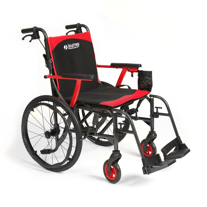 Journey So Lite C2 ultra lightweight wheelchair red front view