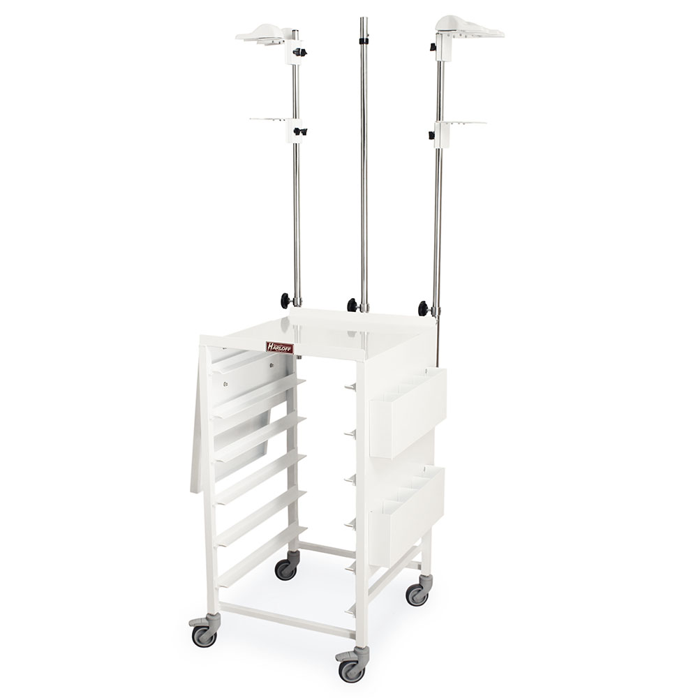 Empty Jet Cart with folding shelf and scope hangers