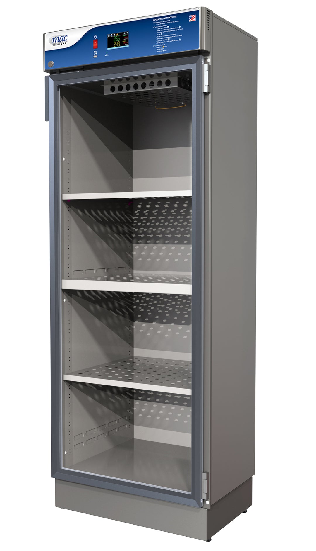 SWC182474-TS tall blanket and fluid warming cabinet installed in clinical setting