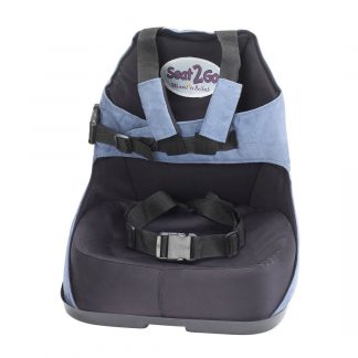 Seat2Go positioning seat for kids secured to a dining chair