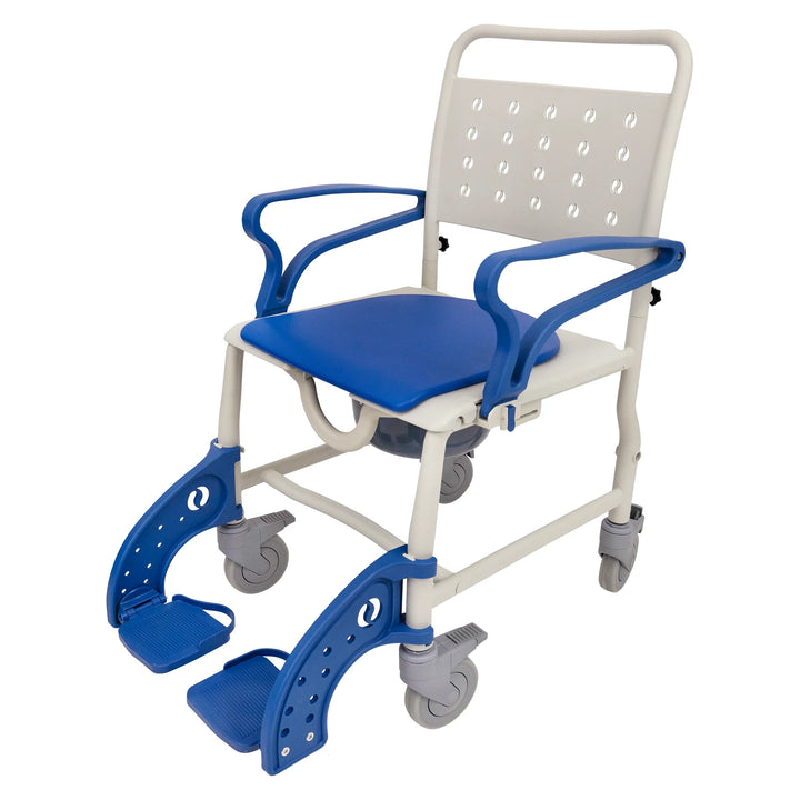 Sidekick ultralight shower chair 3 in 1 white and blue