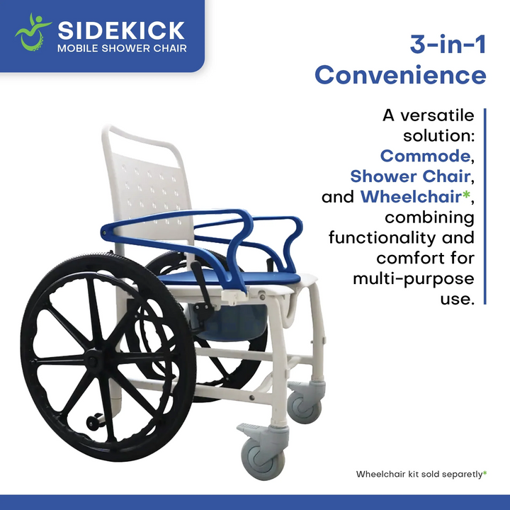 Sidekick ultralight shower chair side profile
