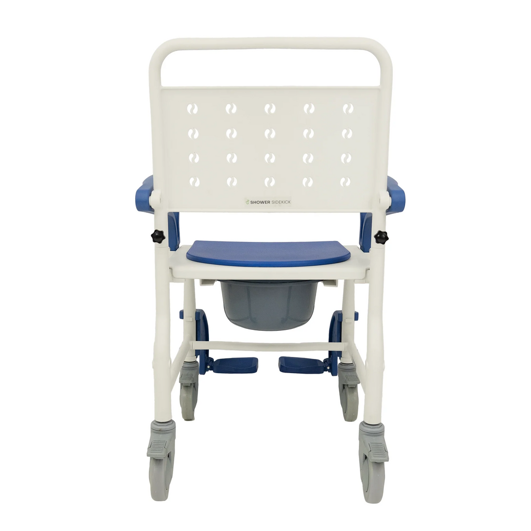 Sidekick shower chair flip up armrest feature