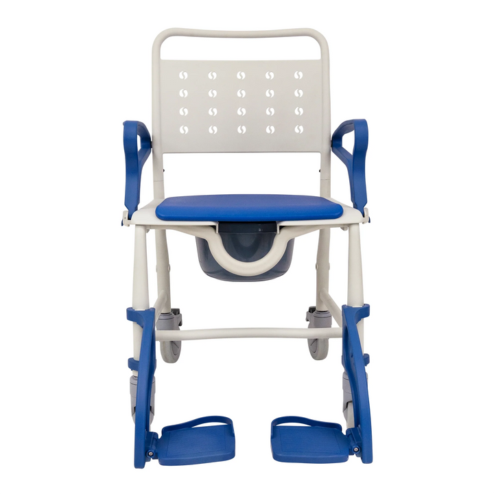 Sidekick mobile shower chair locking wheel detail