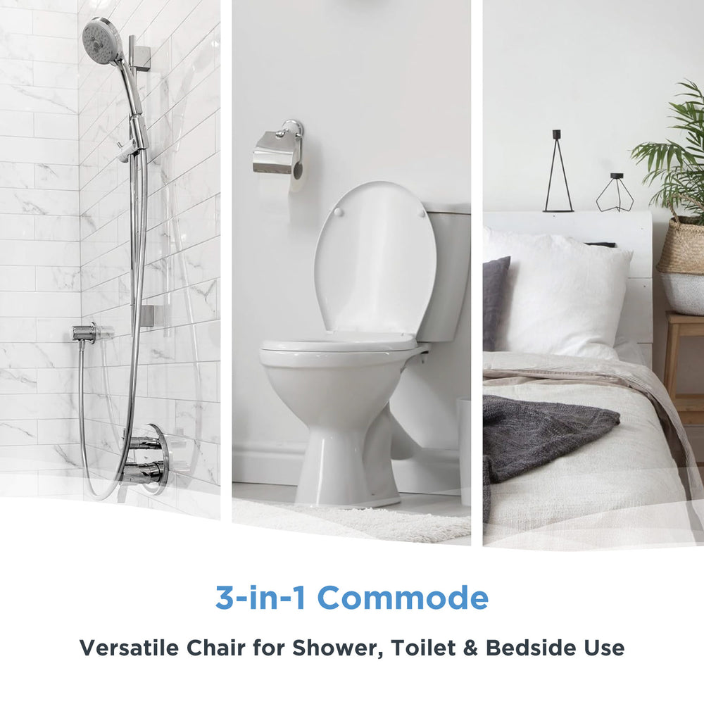 Journey SoftSecure commode chair with backrest