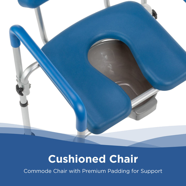 Journey SoftSecure commode chair height adjustment detail
