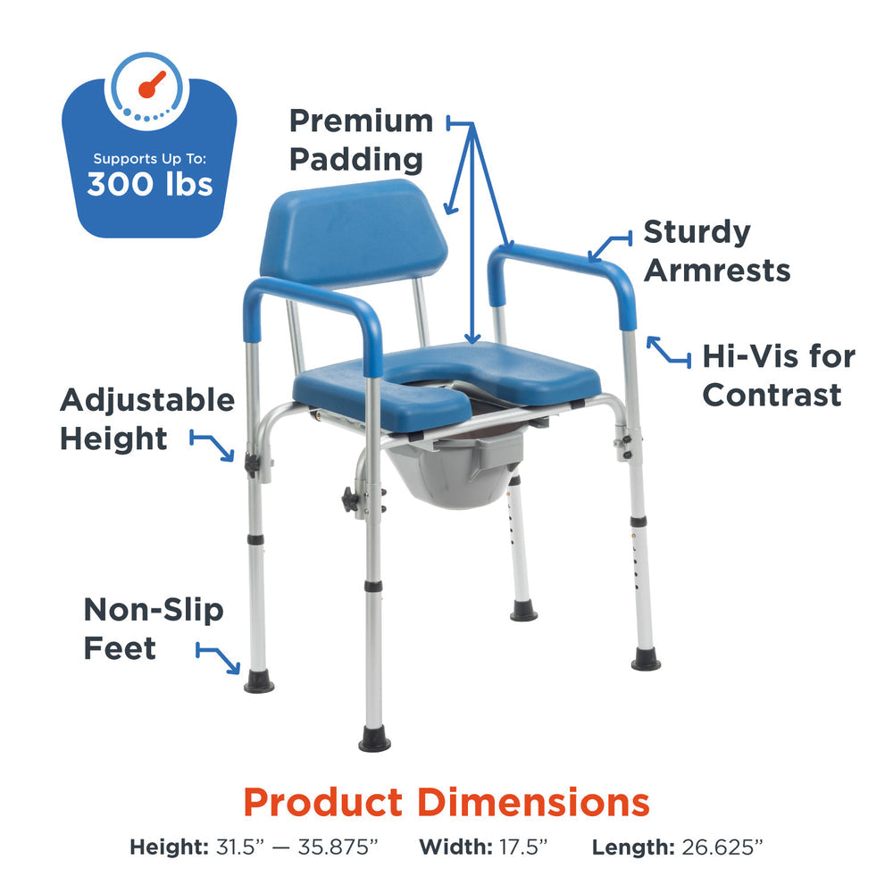 Journey SoftSecure 3-in-1 commode chair side view