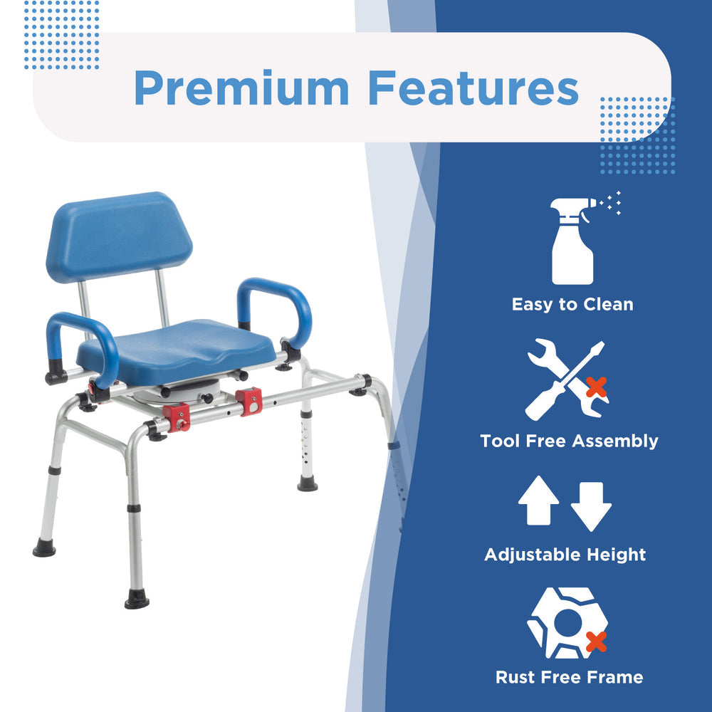 Journey SoftSecure transfer bench non-slip feet detail