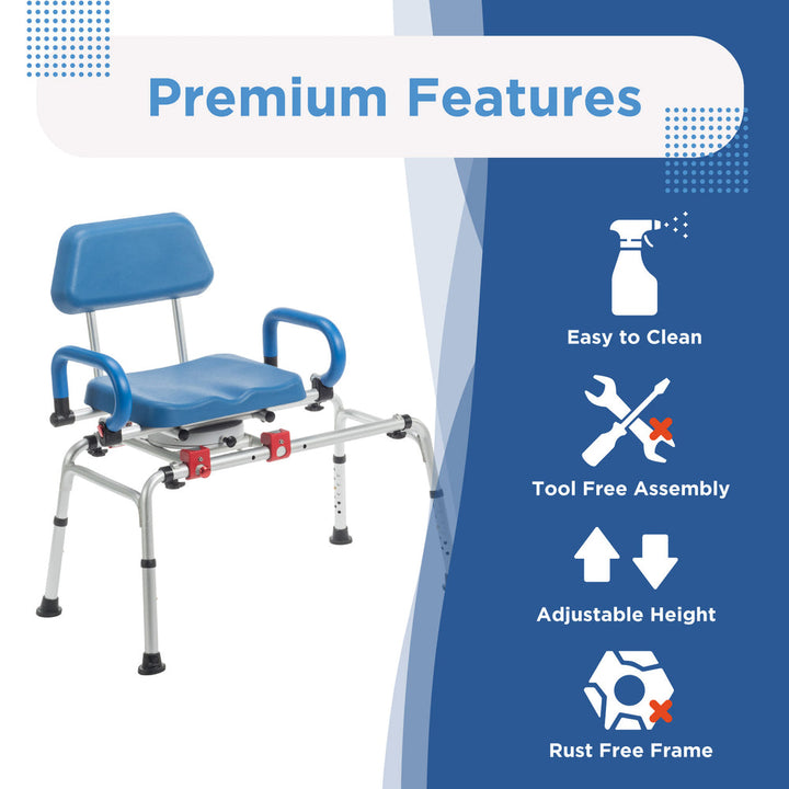 Journey SoftSecure transfer bench non-slip feet detail