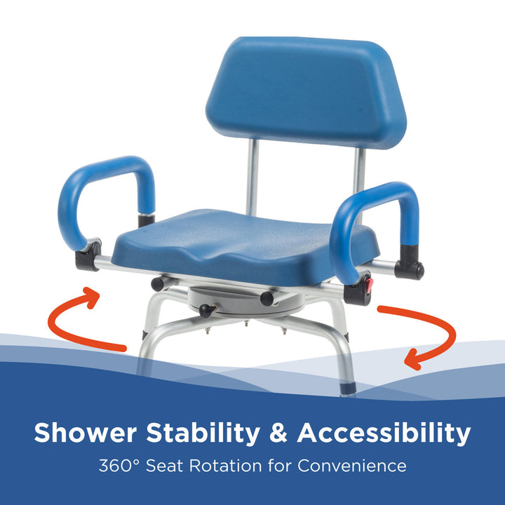 Journey SoftSecure padded shower chair side view