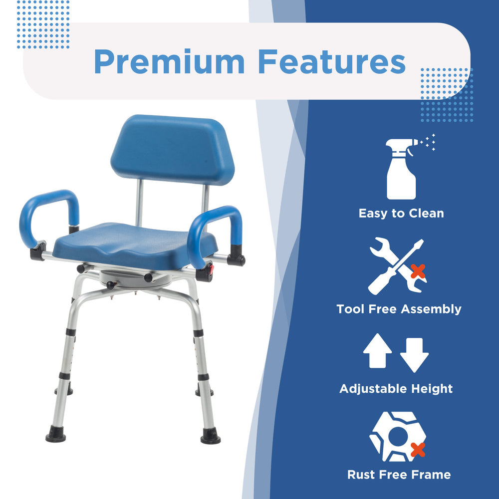Journey SoftSecure shower chair non-slip feet detail