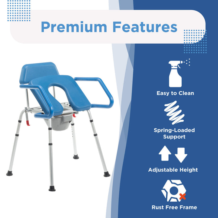 Journey SoftSecure uplift commode adjustable armrests