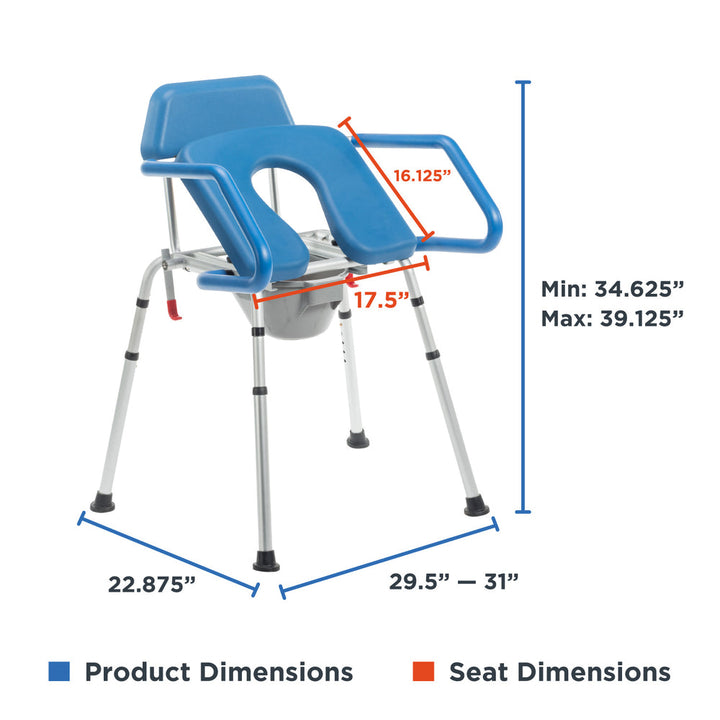 Journey SoftSecure uplift commode height adjustment feature