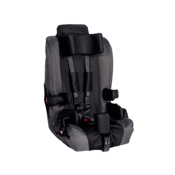Spirit™ Car Seat in Roadster Red with memory foam and adjustable 5-point harness for special needs support.