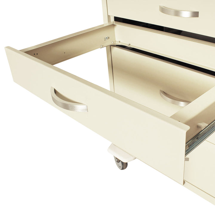 T-Series TPS3028EC5 beige anesthesia cart showing empty 4-inch removable drawer