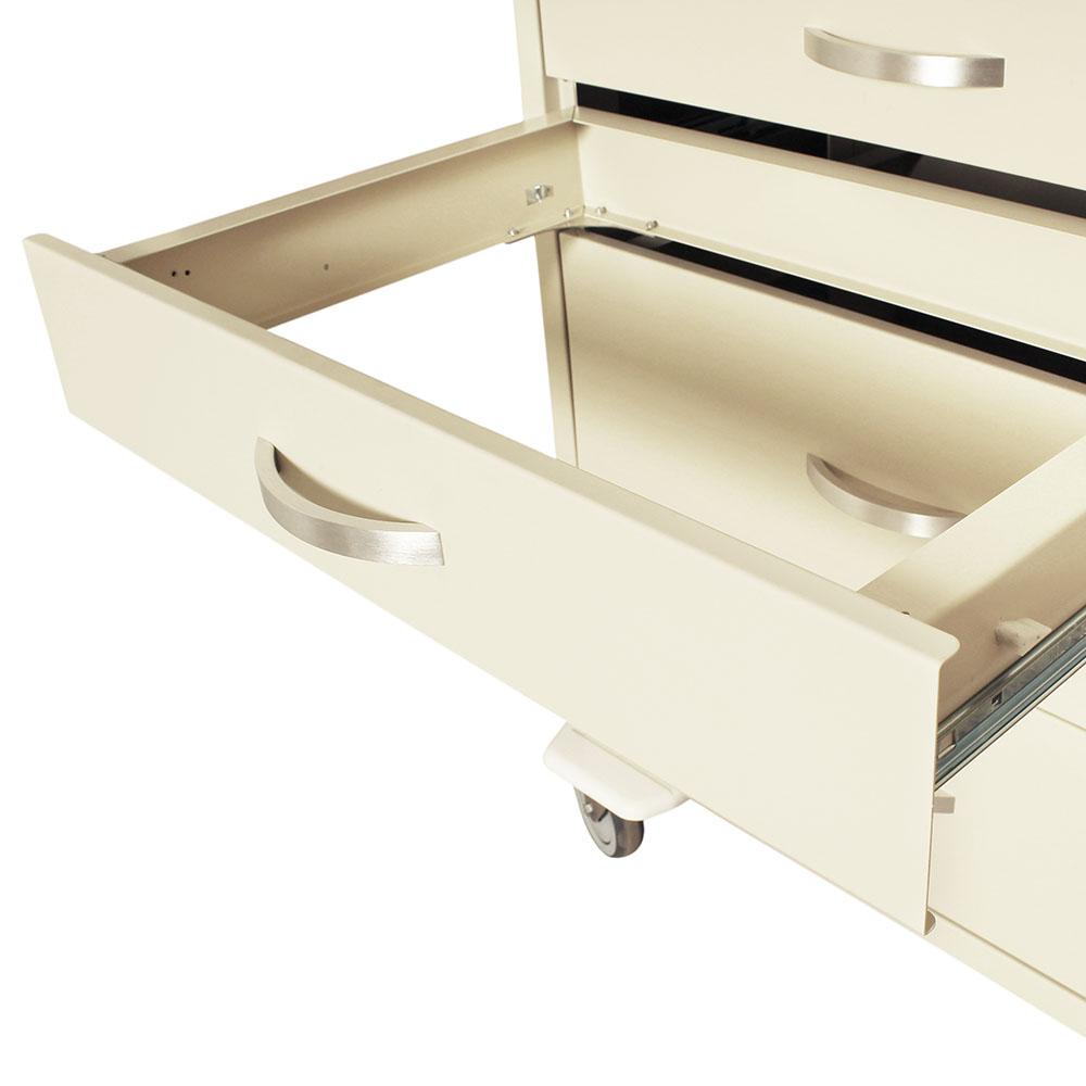 T-Series TPS3028EC5 beige cart showing 4-inch removable empty drawer