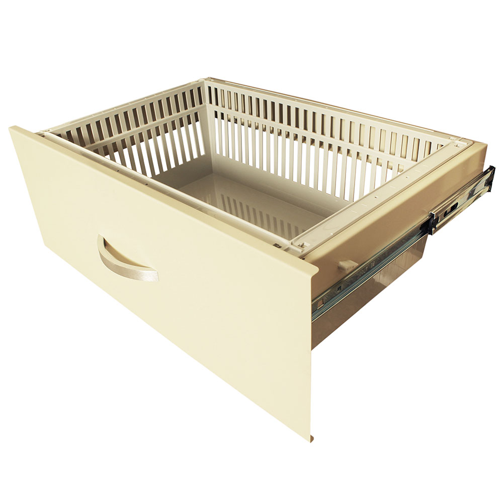 T-Series TPS3028EC5 beige cart showing 8-inch removable drawer with trays