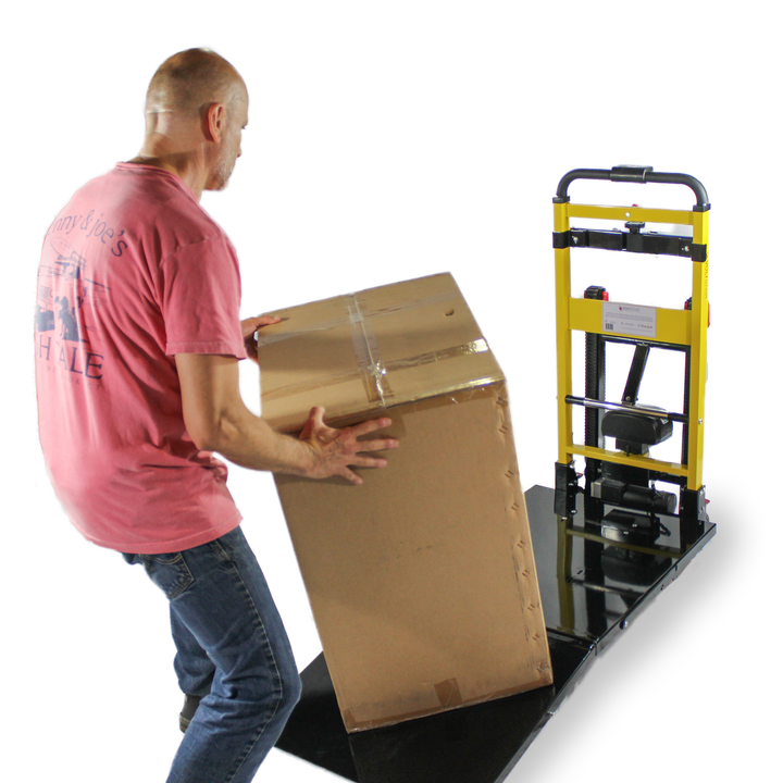 Voltstair Hercules powered hand truck with included V-A03 ratchet mounting strap