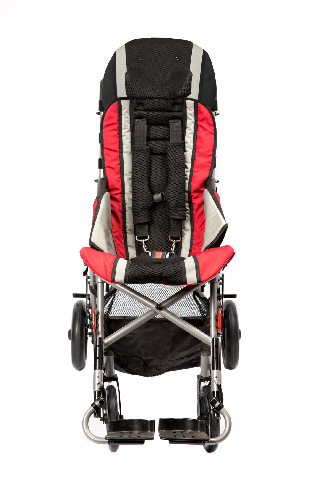 Trotter chair with extended canopy and upper support