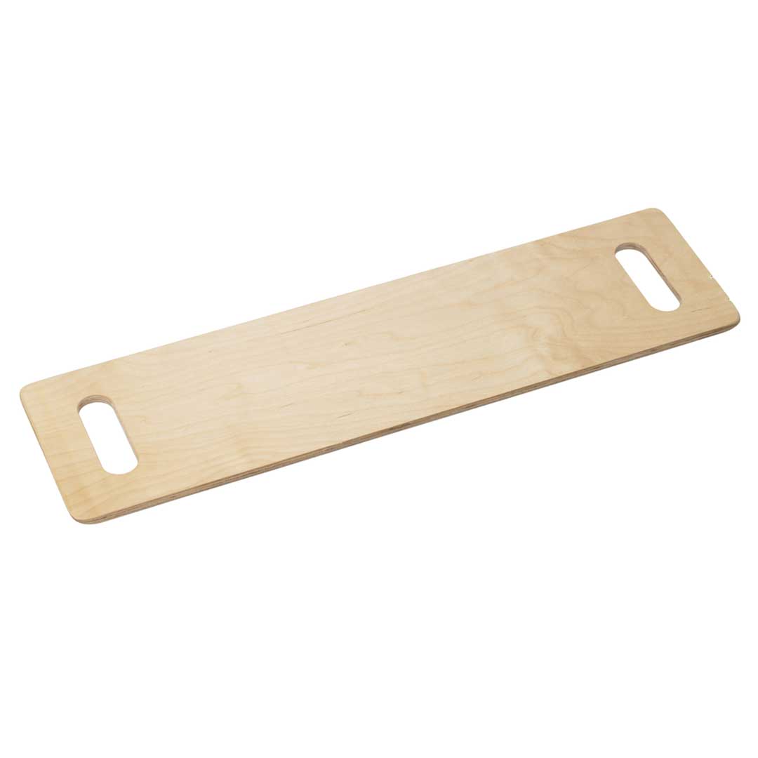 Transfer board for wheelchair to bed transition