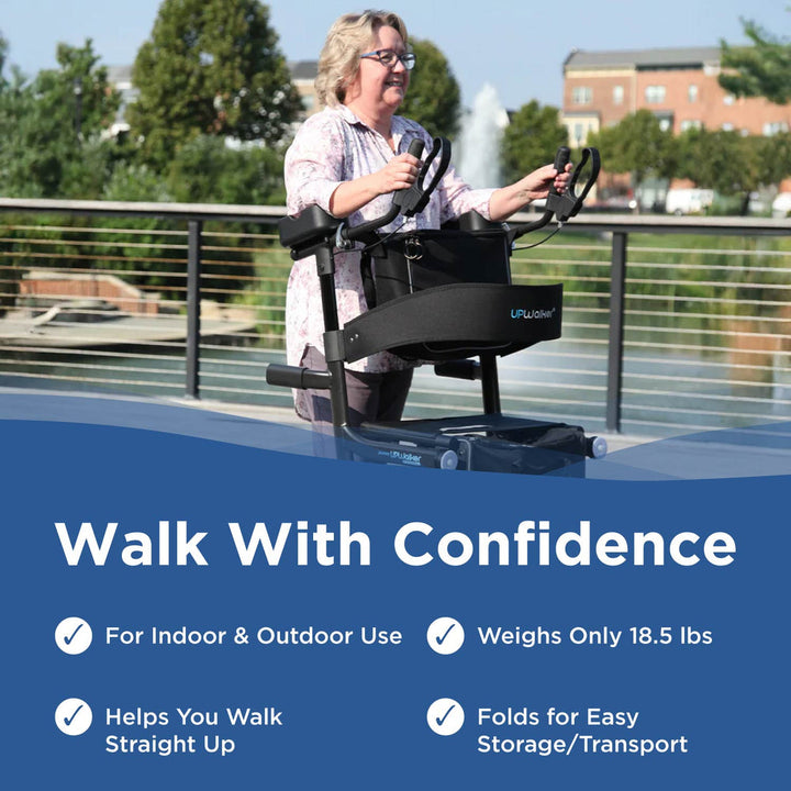 UPWalker Premium Lite upright walker lifestyle use