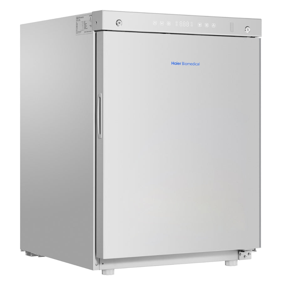 Haier HYC-130FD undercounter vaccine refrigerator interior with adjustable shelves