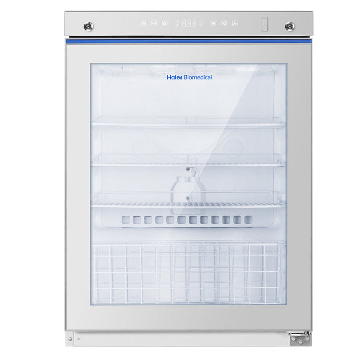 Haier HYC-130GD undercounter medical refrigerator angled exterior view