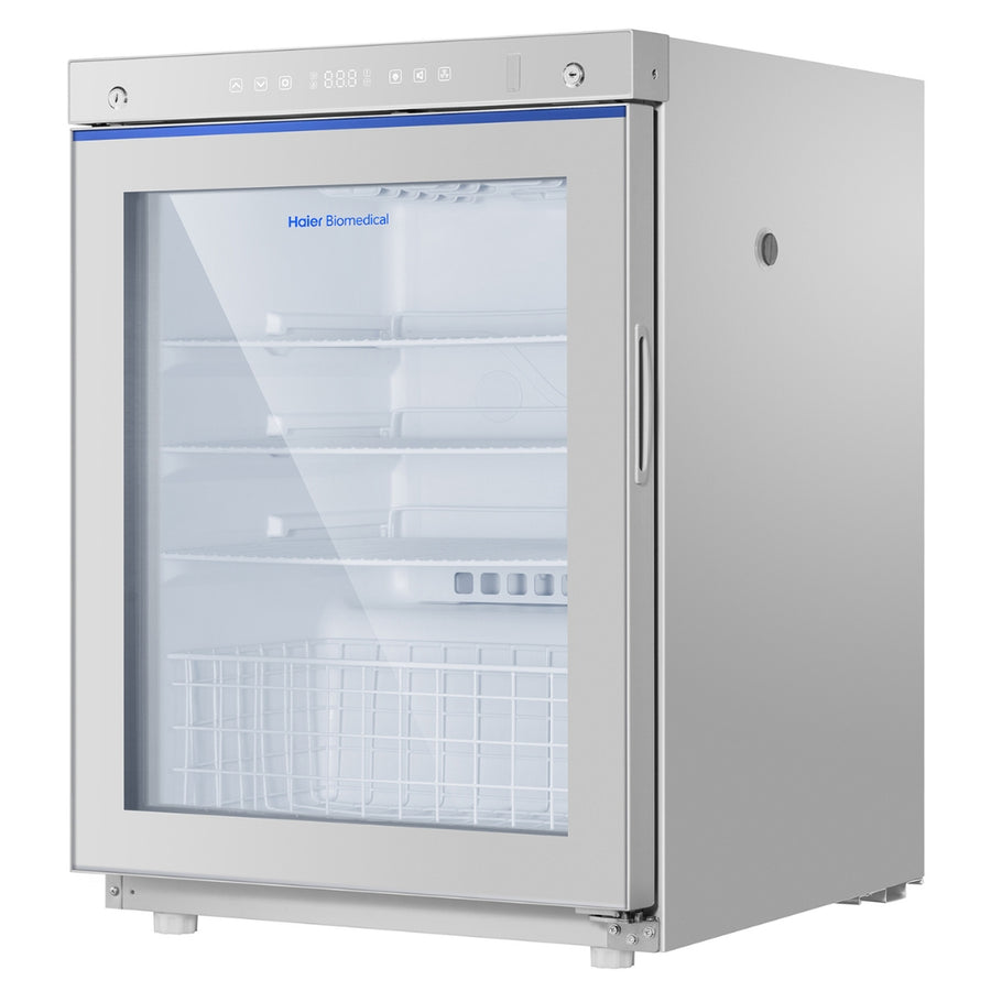 Haier HYC-130GD vaccine refrigerator interior with adjustable shelves