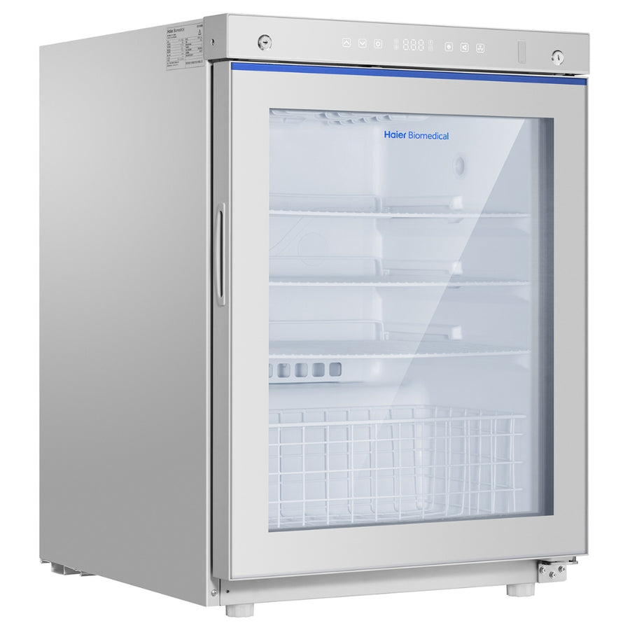 Haier HYC-130GD 4.6 cu ft medical vaccine refrigerator front view glass door closed