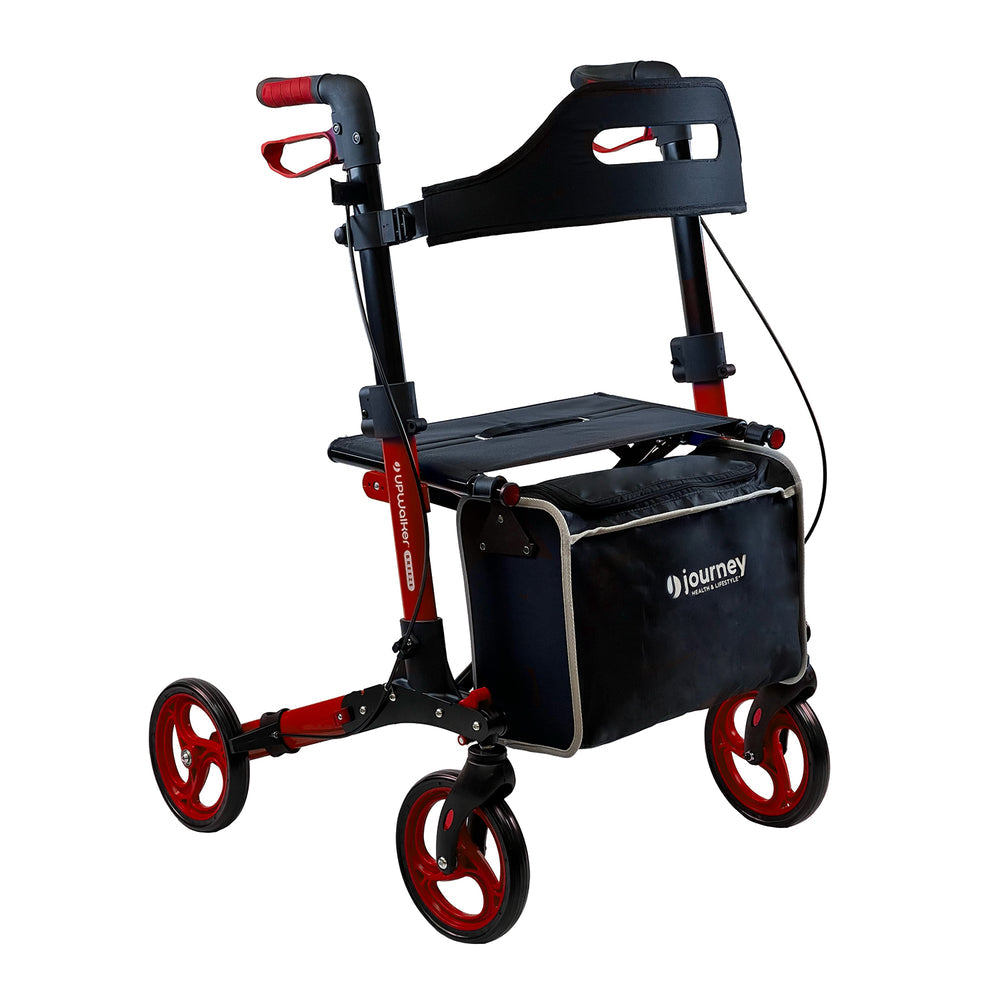 Breeze Rollator red lightweight folding walker